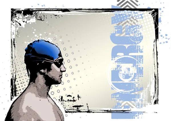 El cartel de natación 2 — Archivo Imágenes Vectoriales