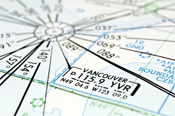 Vancouver aeronautical map. — Stock Photo, Image