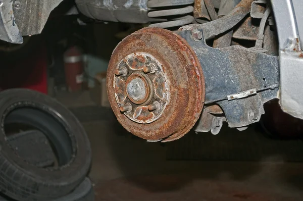 stock image Rusty brake disc.