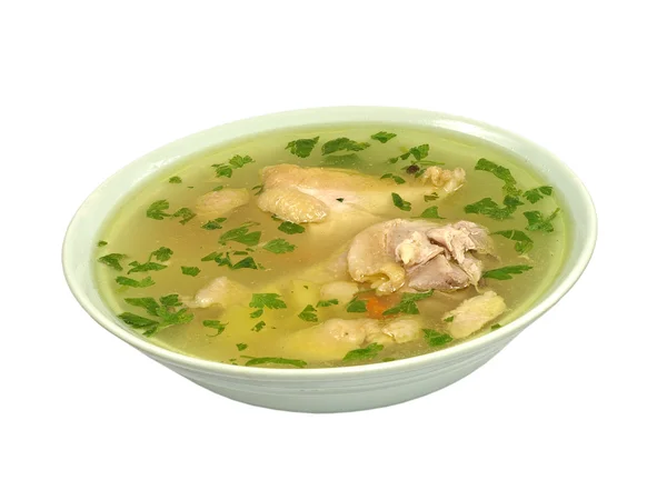 Stock image Chicken soup plate.