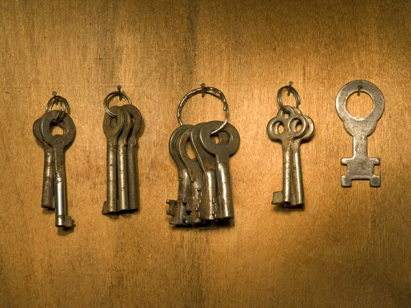 Old keys bunch. — Stock Photo, Image