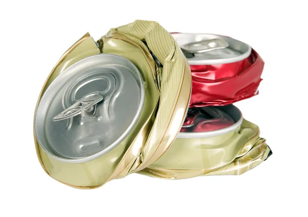 Forma de latas esmagadas — Fotografia de Stock