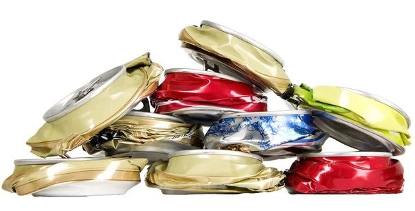 Shape from smashed cans — Stock Photo, Image