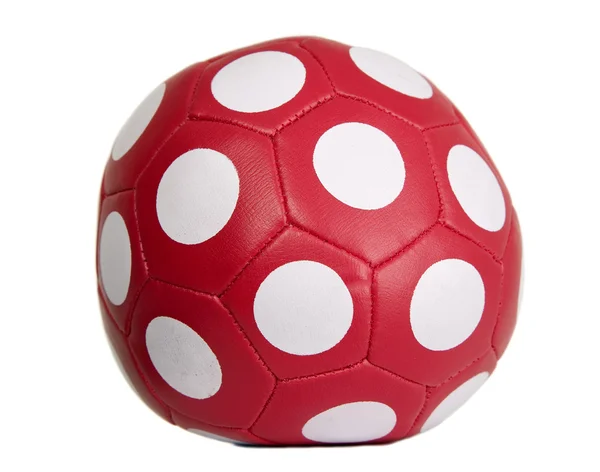 Palla rossa con cerchi bianchi — Foto Stock