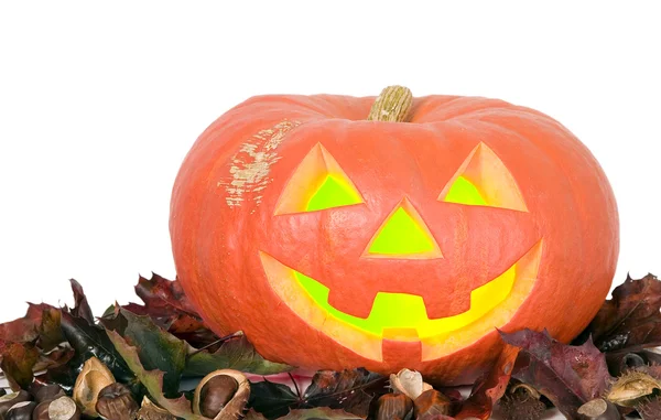 Creepy pumpkin for halloween party — Stock Photo, Image
