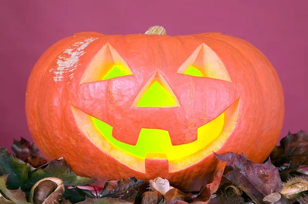 Creepy pumpkin for halloween party — Stock Photo, Image