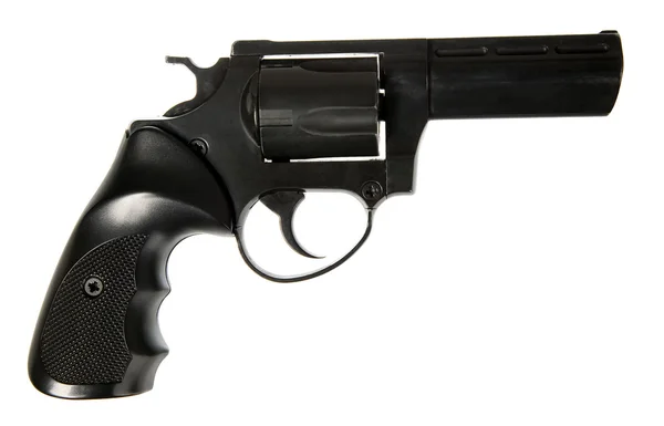 stock image Black gun on white background