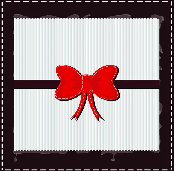 Red ribbon for christmas eve — Stock Photo, Image