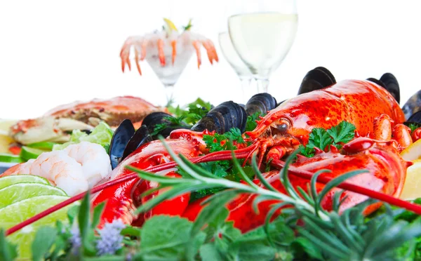 Lobster and seafood — Stock Photo, Image