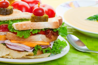 Close up sandwich clipart