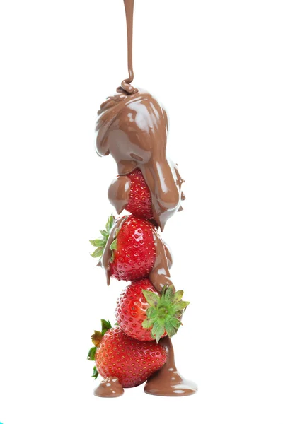 Choklad jordgubbar — Stockfoto