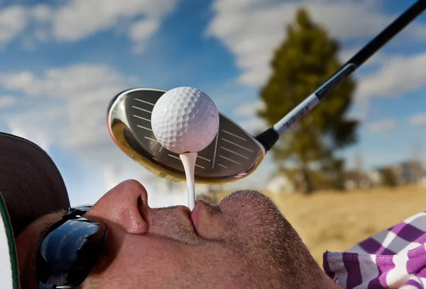 人間のゴルフ ・ ティー — ストック写真