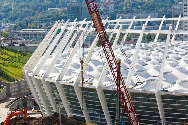 Fotbalový stadion ve výstavbě — Stock fotografie