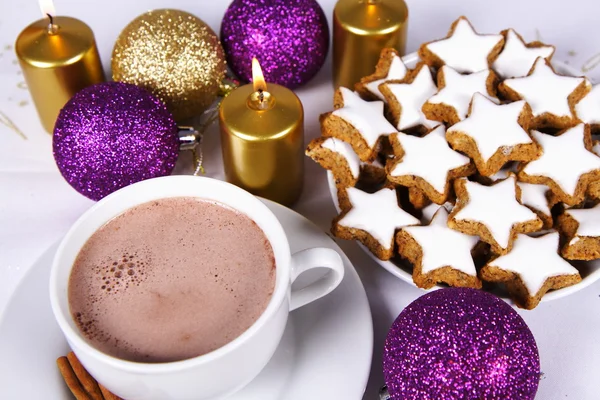 Forró csokoládé és a cookie-k — Stock Fotó