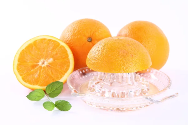 Portakal suyu ve portakal — Stok fotoğraf