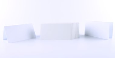 Blank white business cards