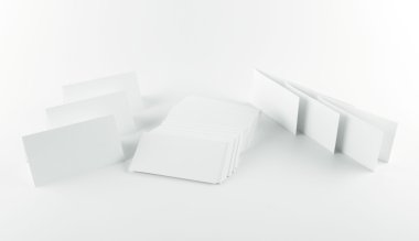 Blank white business cards