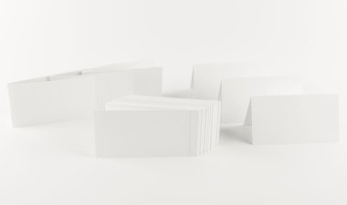 Blank white business cards