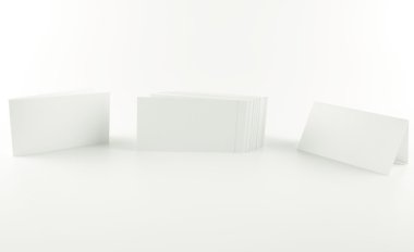 Blank white business cards