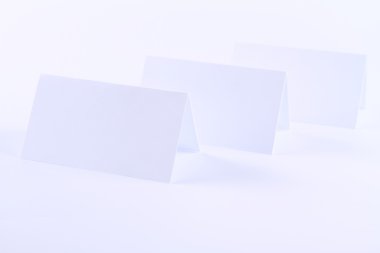 Blank white business cards