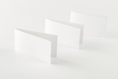 Blank white business cards