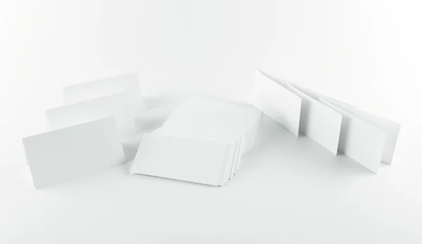 Cartões brancos em branco — Fotografia de Stock
