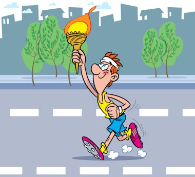 Olympic flame clipart