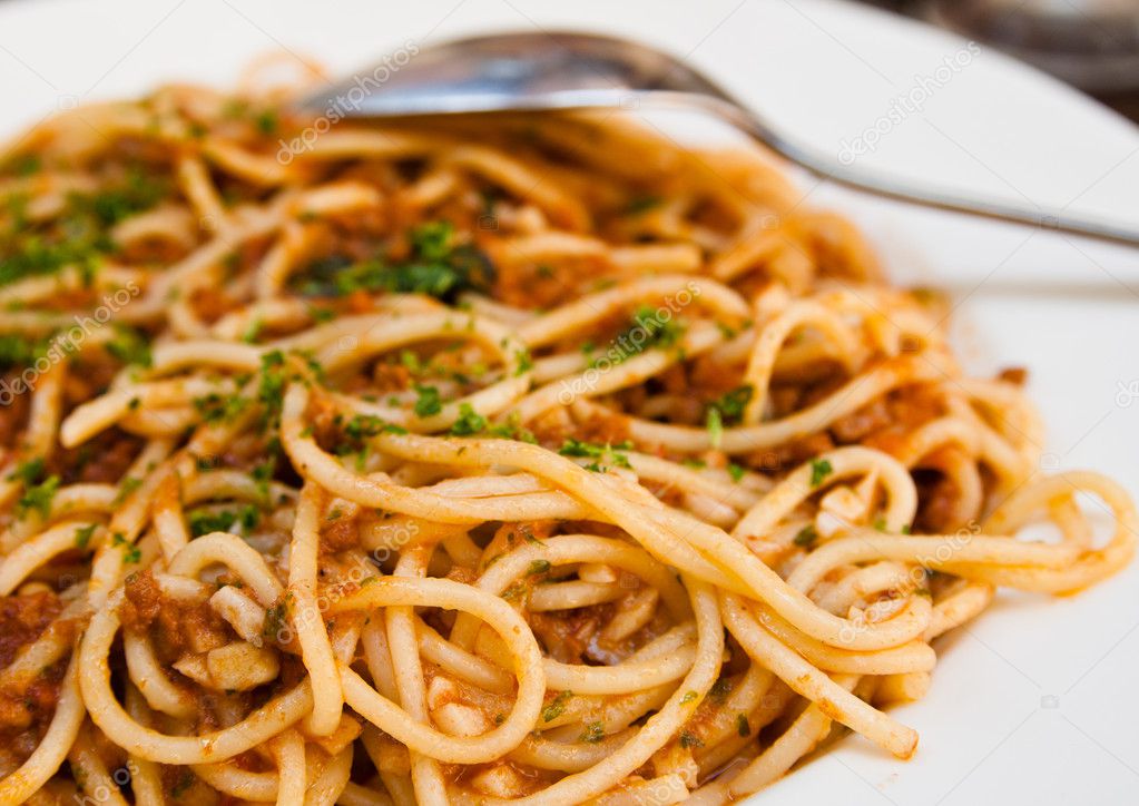 Italian meat sauce noodles Stock Photo by ©ilolab 7553700