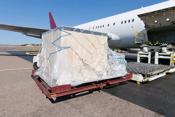 stock image Loading cargo plane