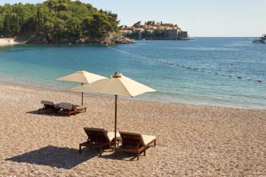 Private beach - Montenegro clipart