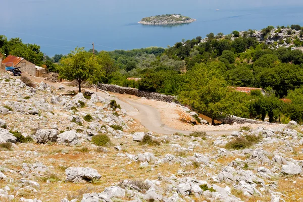 Směrovat do skadarsko jezero - Černá Hora — Stock fotografie