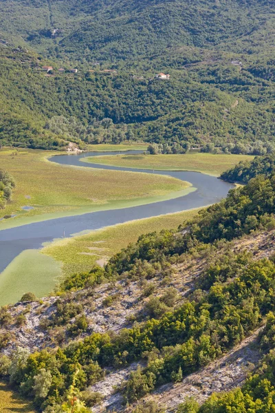 Rio para lago Skadarsko - Montenegro — Fotografia de Stock