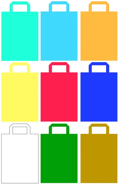 Colorful paperbags — Stock Vector