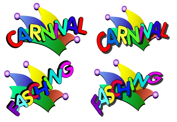 Bonés de carnaval — Vetor de Stock