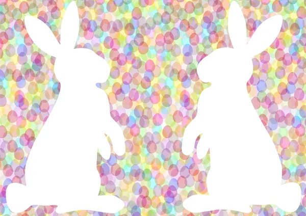 Eier Hintergrund mit Kaninchen — Stockvektor
