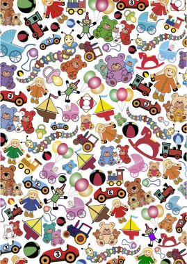 Toys background clipart