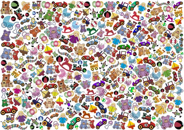 Toys background — Stock Vector