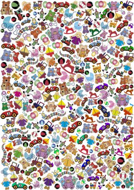 Toys background highsize clipart