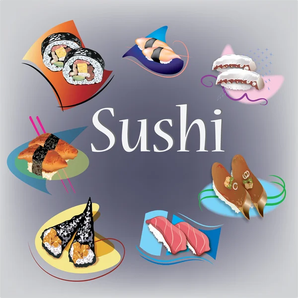Sushi and traditional japanese food — Stock Photo, Image