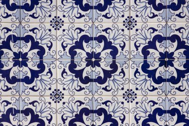 Portuguese mosaic azulejo clipart