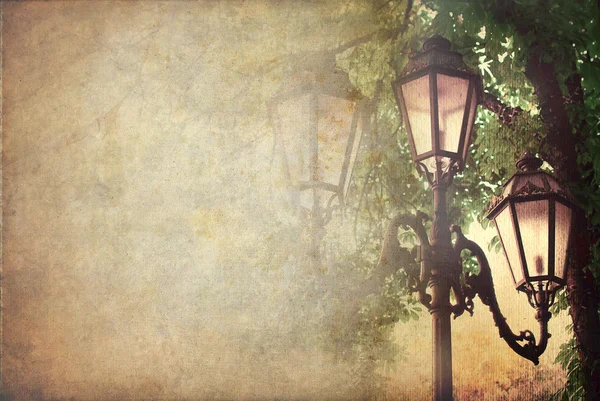 Lanterna de rua, fundo vintage — Fotografia de Stock