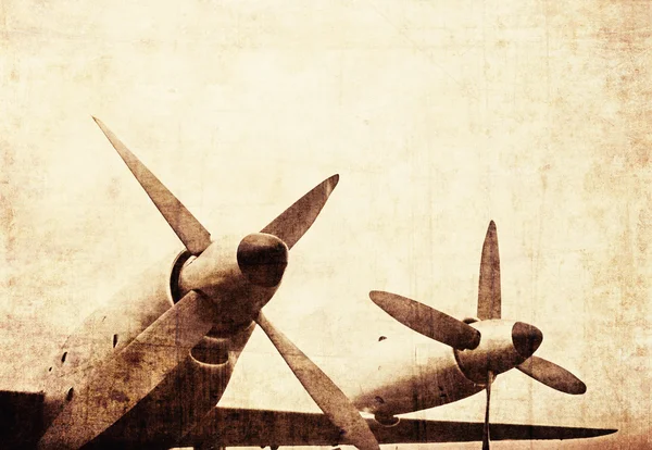 复古的涡轮螺旋桨发动机 — 图库照片