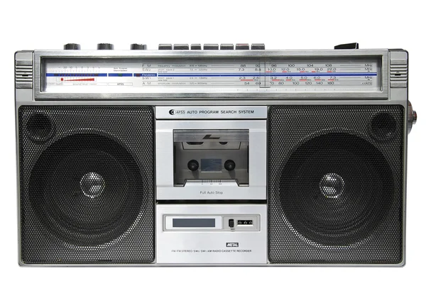 Vintage radio cassette recorder — Stock Photo, Image