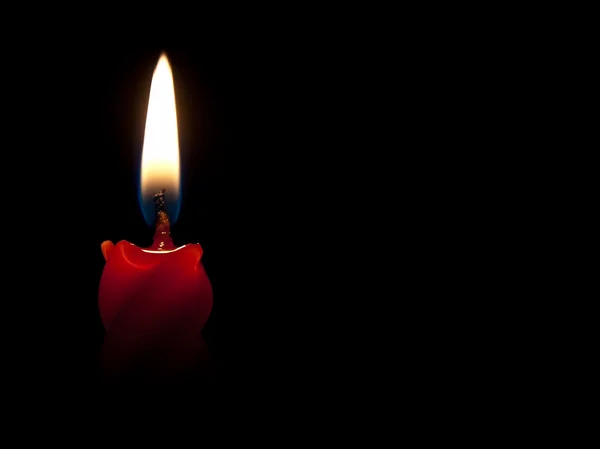 红色蜡烛烧 — 图库照片
