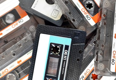 Audio compact cassettes clipart