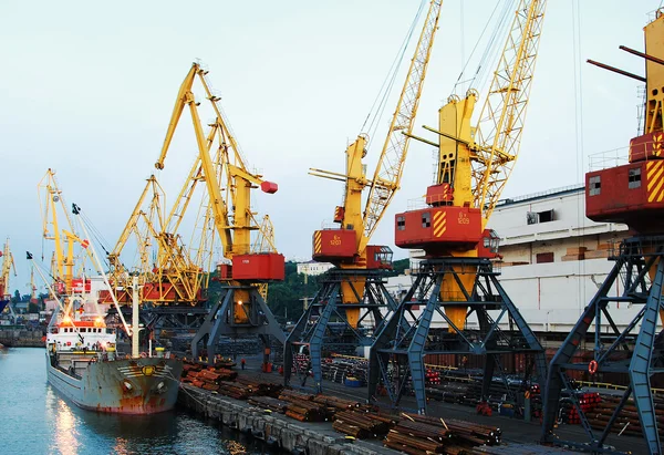 Vista para o porto de carga industrial — Fotografia de Stock