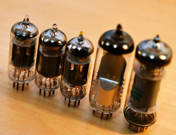 Old vacuum radio tubes — Stock Photo, Image