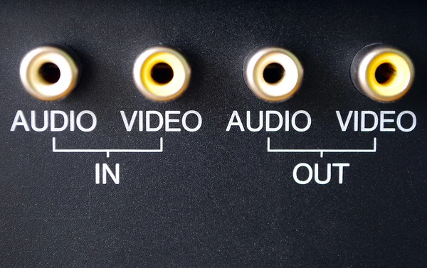 Аудио и видео входы — стоковое фото
