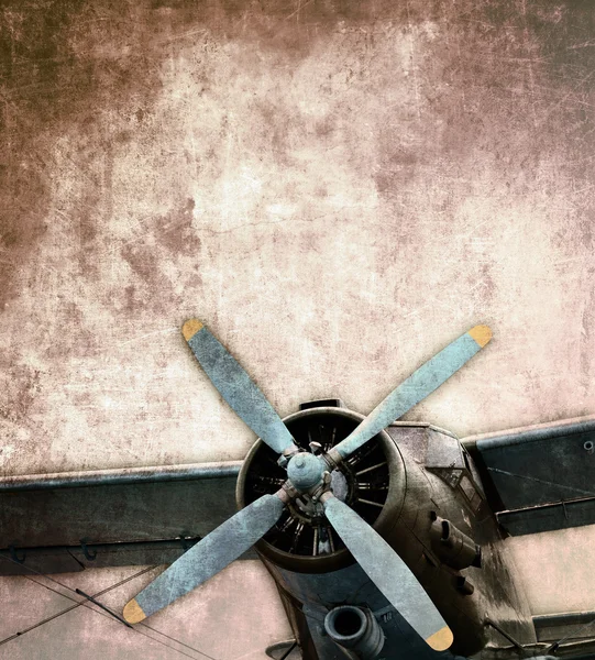 老式双翼飞机 — 图库照片