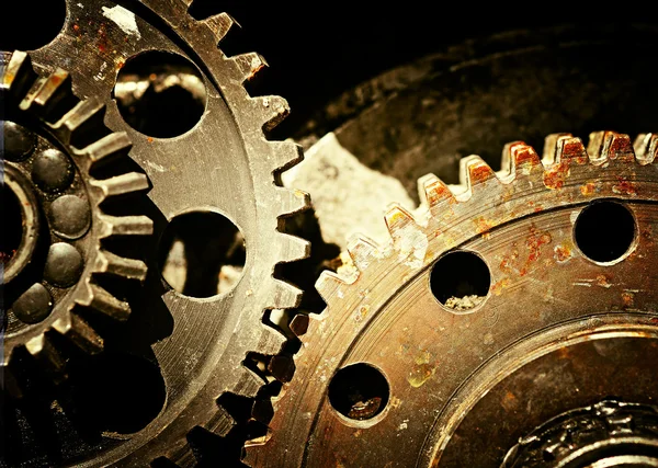 Mechanical gears close up — Stock Photo, Image
